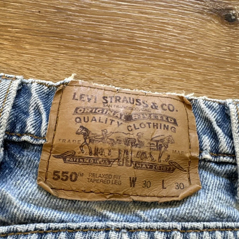 Vintage‎ Levis 550 Jeans Mens 29 x 29 Relaxed Fit 90s Denim Tapered Leg Blue